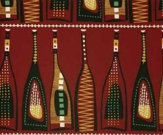 1950s Mid Century Wallpaper Bottles Retro Modern Style