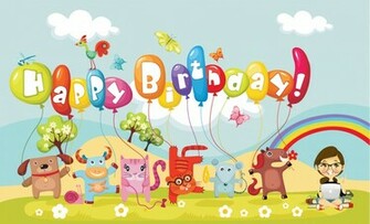Funny Cartoons BirtHDay Wallpaper