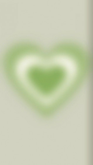 Heart Gradient Wallpaper Simple iPhone Green