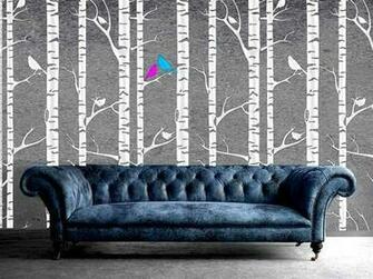 Birch Branch Stencil Artfire Ext Shop Product