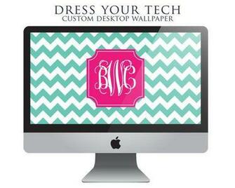 Personalized Monogram Computer Wallpaper Laptop Screen