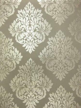 Damask Glitter Sparkle Charcoal Grey Gray Silver Wallpaper