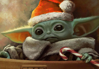 Baby Yoda Christmas Wallpaper