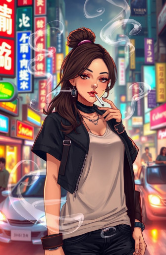 Girl Smoking Wallpaper