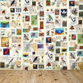 Vintage Postage Stamp Wallpaper Stamps