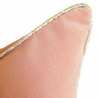 Blush Pink Velvet With Light Gold Piping