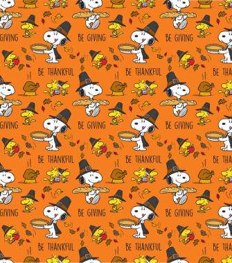 Snoopy Peanuts Thanksgiving Pilgrims Charlie Brown Cotton