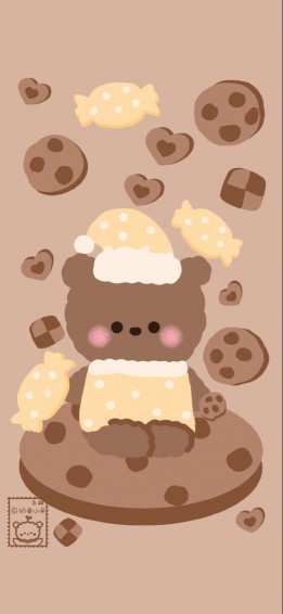 Kawaii Cartoon Bear Aesthetic Wallpaper iPhone Cute