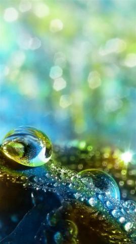 Fantasy Bokeh Glitter Water Drop iPhone Wallpaper