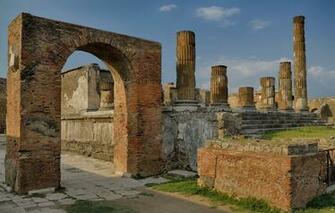 Wallpaper Italy Ruins Architecture Column Pompeii Excavations