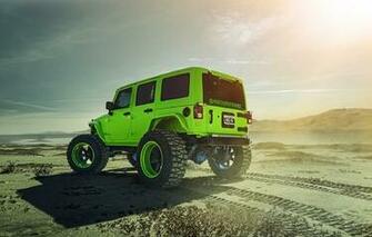 Jeep Wrangler Adv1 Track Function Custom Forged Wheels Green