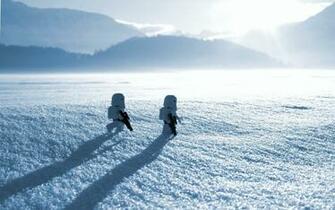 Lego Stormtroopers On Snow HD Desktop Wallpaper