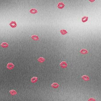 Metallic Silver Pink Rb4327 Smooches Wallpaper Contemporary