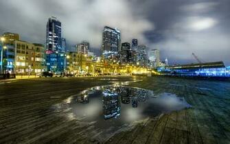 Wallpaper City Seattle Usa Morning Gray Sky