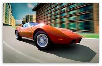 Chevrolet Corvette Orange HD Wallpaper For Standard Fullscreen