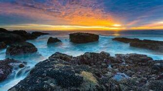 Nature Lake Sunset Landscape Ocean UltraHD 4k Wallpaper