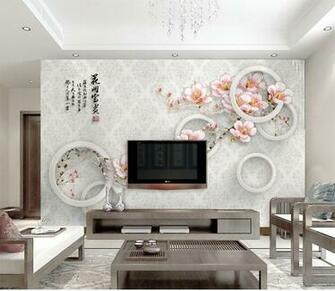 Custom Retail New Chinese Style Flower Rich 3d Solid Circle