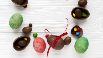 Photo Easter Eggs Chocolate Candy Food Sweets Boards