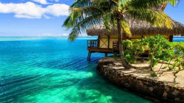 Beach Bungalow Resort Wallpaper