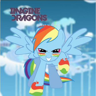 Imagine Dragons Night Visions Rainbow Dash By Percabethlover123