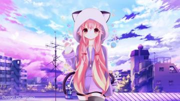 A Simple Purple Day Anime Wallpaper By Siimeo