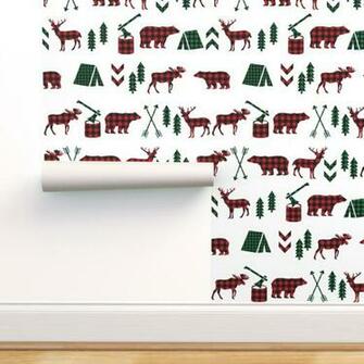 Buffalo Plaid Christmas Camping Outdoors On Isobar By