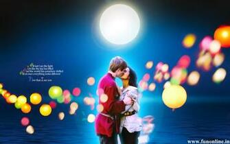 Love Couple Kissing Wallpaper HD