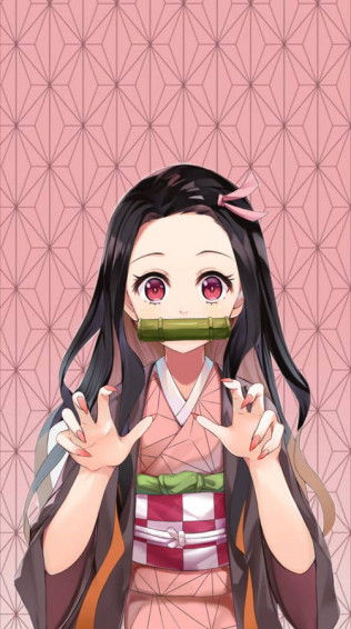Nezuko Telefon Bakgrund Wallpaper