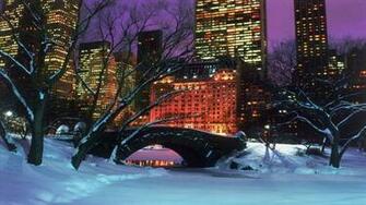 Winter New York City Central Park Wallpaper