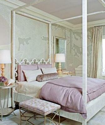 Quatrefoil Headboard Transitional Bedroom Traditional Home