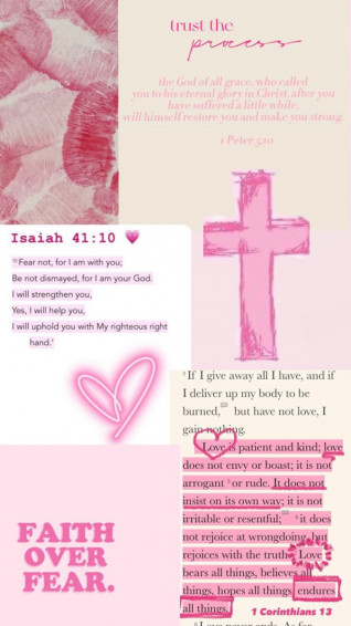 Pink Christian Wallpaper With Inspirational Quotes