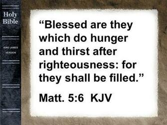 The Beatitudes Matthew Blessed Fourth Beatitude