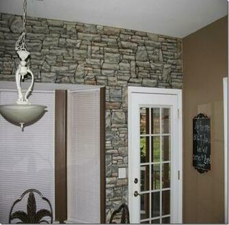 Creative Ambitions Painted Faux Stacked Stone Wall