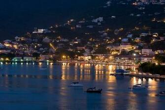 St Thomas Harbour At Dusk
