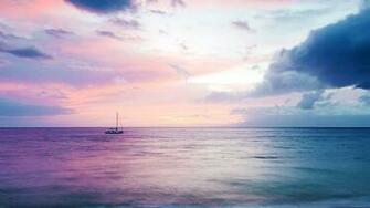 Mb06 Wallpaper Dreamy Sea Boat Beach Lockscreens Pc Desktop