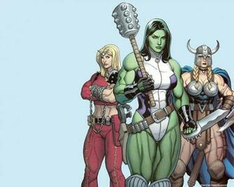 Femme Fatales Image She Hulk Valkyrie Thundra HD Wallpaper