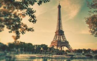Tower Paris France Champ De Mars Cross Processed Photo Wide Wallpaper