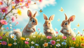 Cute Bunnies Wallpaper