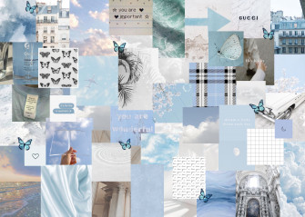Light Blue Aesthetic Wallpaper Collage Baby Image