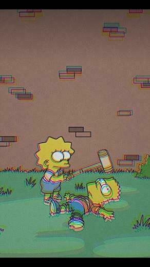 Daniisha Gianina On The Simpsons In iPhone Wallpaper