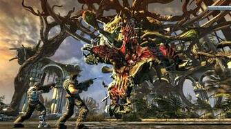 Bulletstorm Game Wallpaper Fighting With Monster