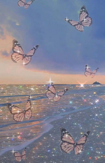 Glitter Butterfly Wallpaper
