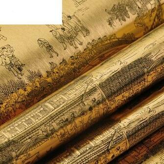 Dxg Fx Ming And Qing Dynasty Classical Chinese Gold Foil Wallpaper