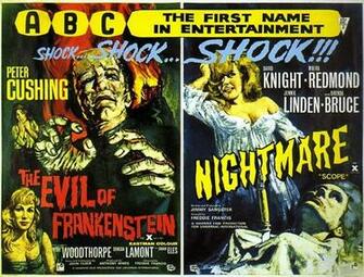 Hammer Horror The Evil Of Frankenstein And Nightmare Abc Double Bill