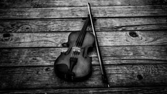 Wallpaper Violin Bw Bow Musical