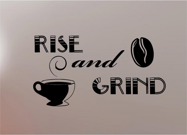 Grind Coffee Quote Wall Art Sticker Vinyl Kitchen