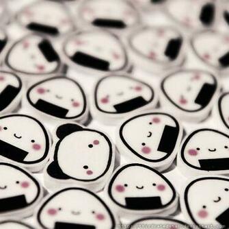 Kawaii Panda Erasers Phone Wallpaper By