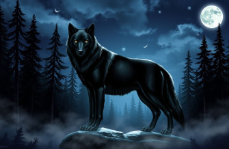 Cool Black Wolf Wallpaper