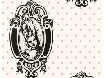 Delivery On Barbara Hulanicki Antoinette Black White Flock Wallpaper