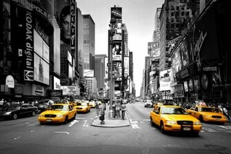 Times Square Cabs Colorsplash Wall Mural Photo Wallpaper